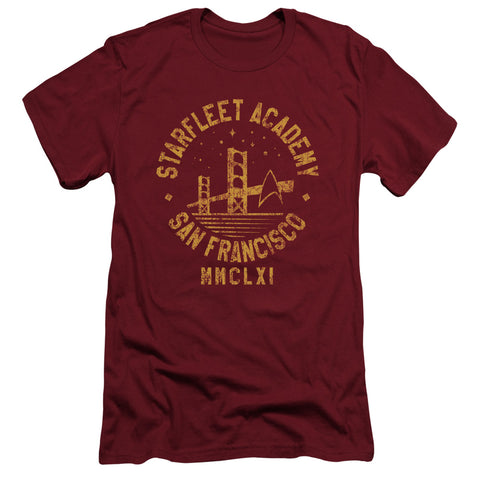 Star Trek/collegiate Bridge-s/s Adult 30/1-cardinal