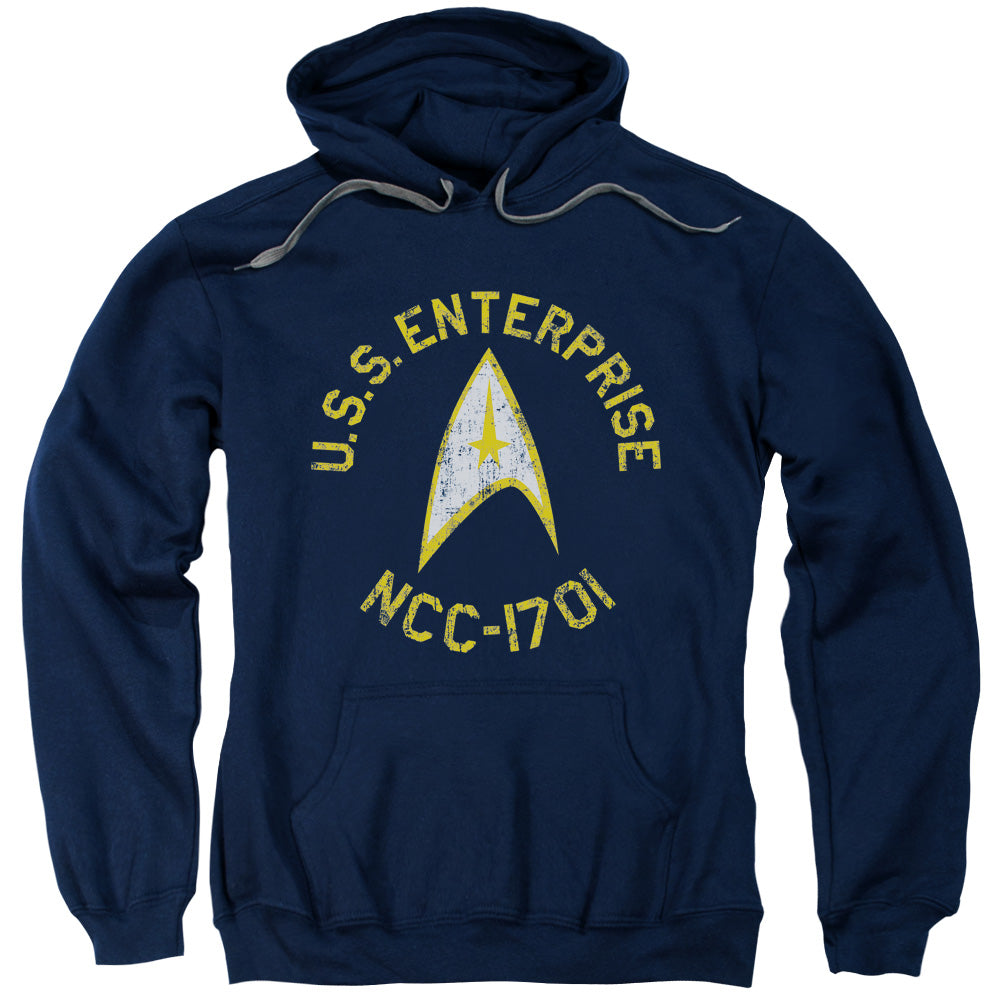 Star Trek/collegiate-adult Pull-over Hoodie-navy