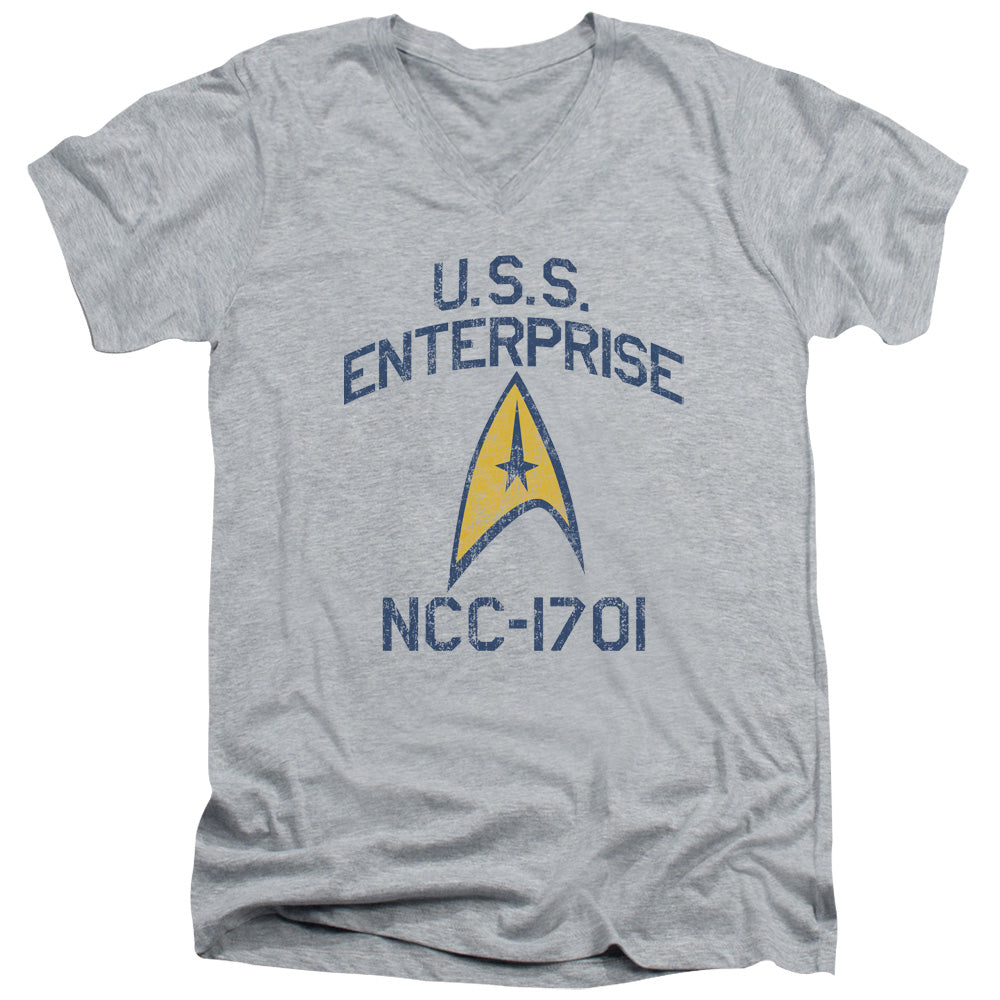 Star Trek/collegiate Arch-s/s Adult V-neck 30/1-athletic Heather