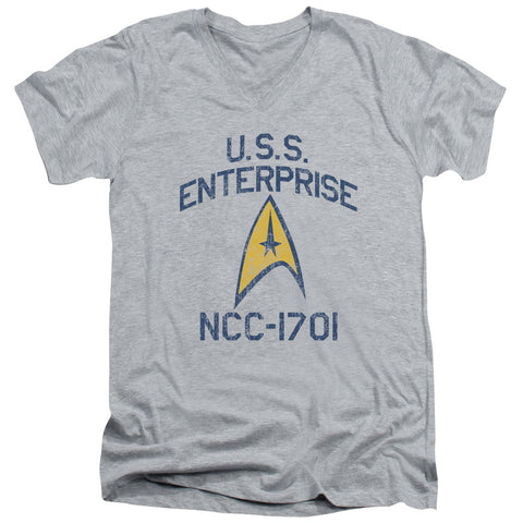 Star Trek/collegiate Arch-s/s Adult V-neck 30/1-athletic Heather
