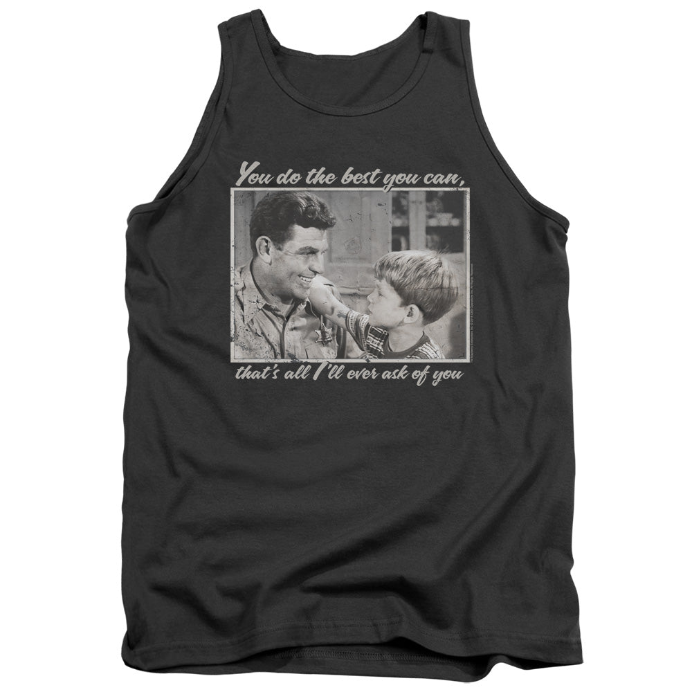 Andy Griffith/wise Words-adult Tank-charcoal