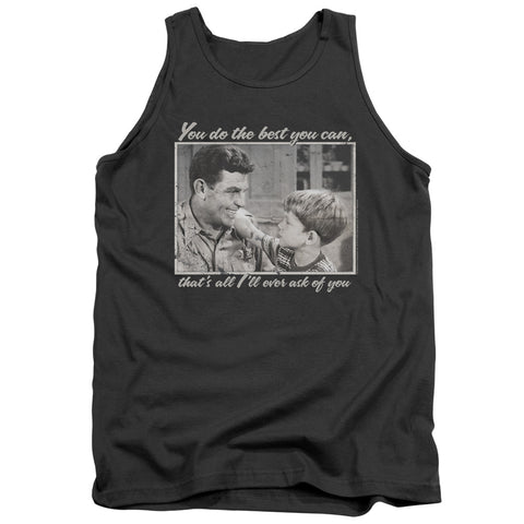 Andy Griffith/wise Words-adult Tank-charcoal
