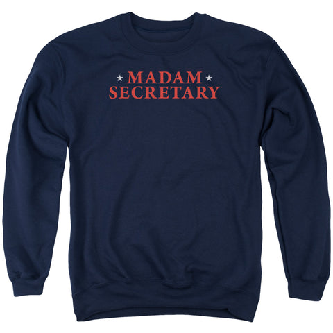 Madam Secretary/logo - Adult Crewneck Sweatshirt - Navy