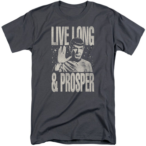 Star Trek/prosper-s/s Adult Tall-charcoal