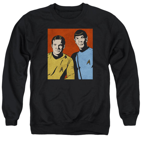 Star Trek/friends-adult Crewneck Sweatshirt-black