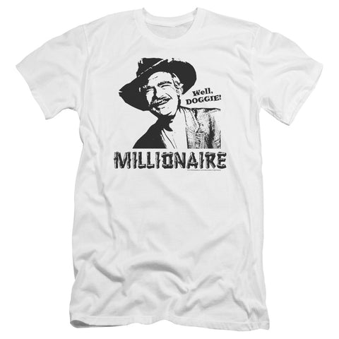 Beverly Hillbillies/millionaire-premuim Canvas Adult Slim Fit 30/1-white