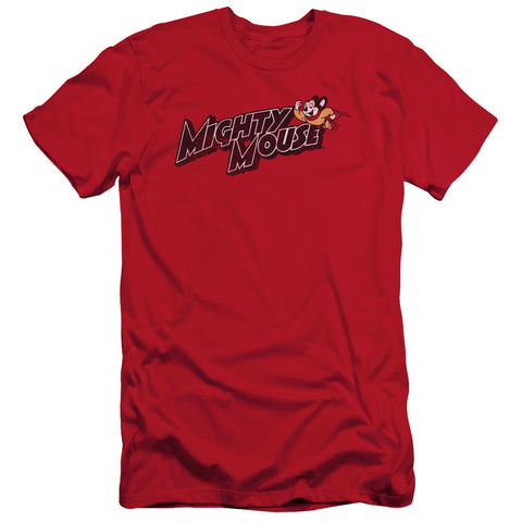 Mighty Mouse/might Logo-s/s Adult 30/1-red