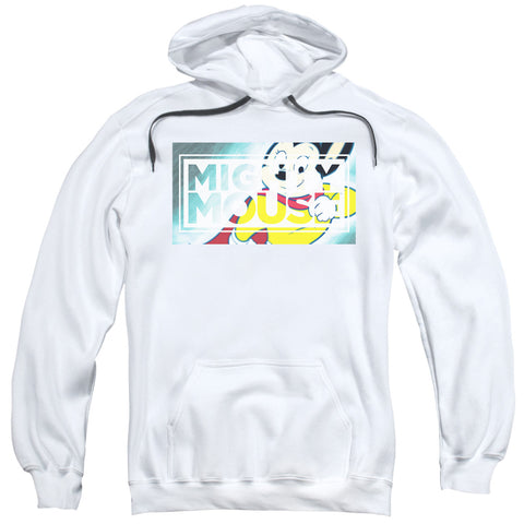 Mighty Mouse/mighty Rectangle-adult Pull-over Hoodie-white