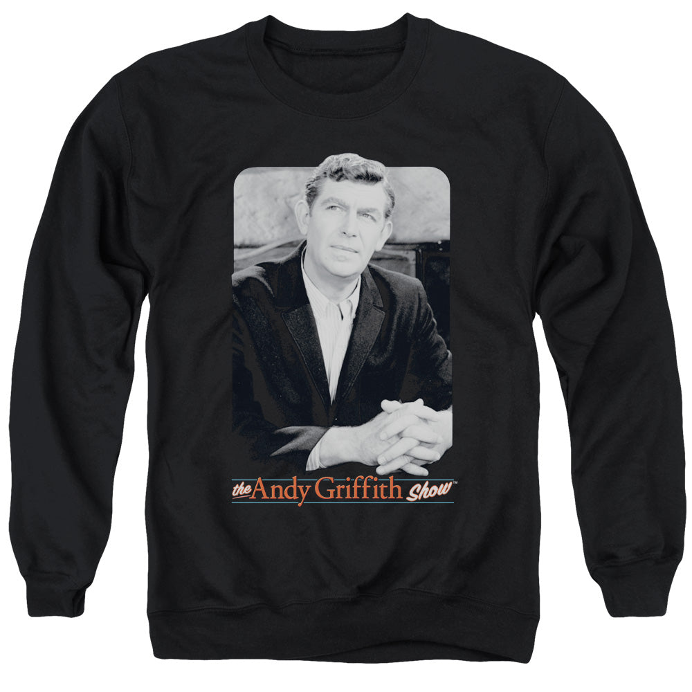 Andy Griffith/classic Andy - Adult Crewneck Sweatshirt - Black
