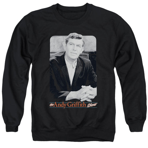 Andy Griffith/classic Andy - Adult Crewneck Sweatshirt - Black