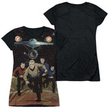 Junior Cap Sleeve 100% Poly Black Back