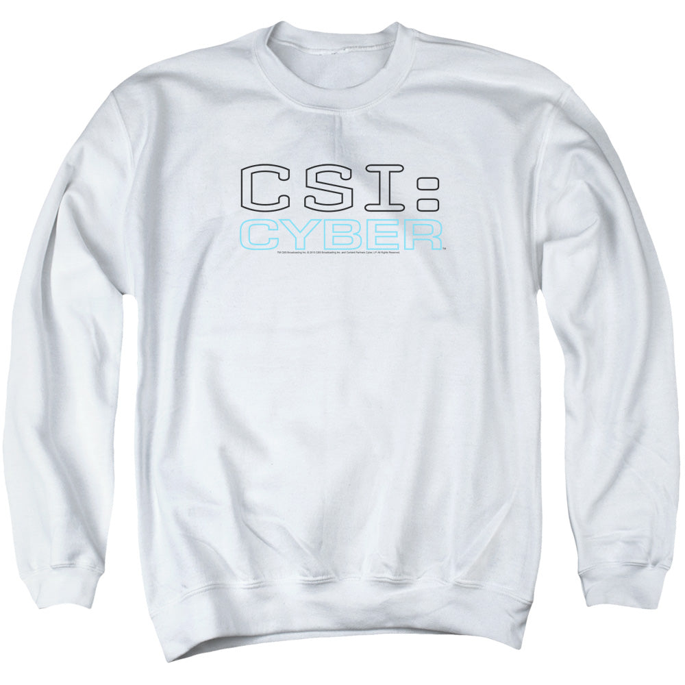 Csi: Cyber/logo - Adult Crewneck Sweatshirt - White