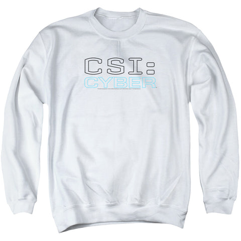 Csi: Cyber/logo - Adult Crewneck Sweatshirt - White