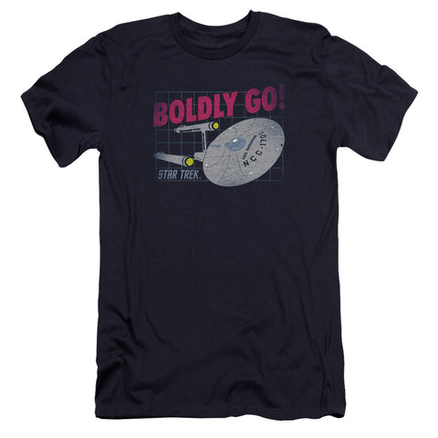 Star Trek/boldly Go-premuim Canvas Adult Slim Fit 30/1-navy