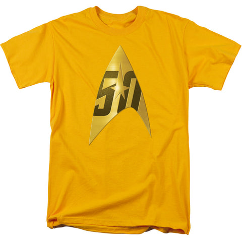Star Trek/50th Anniversary Delta-s/s Adult 18/1-gold