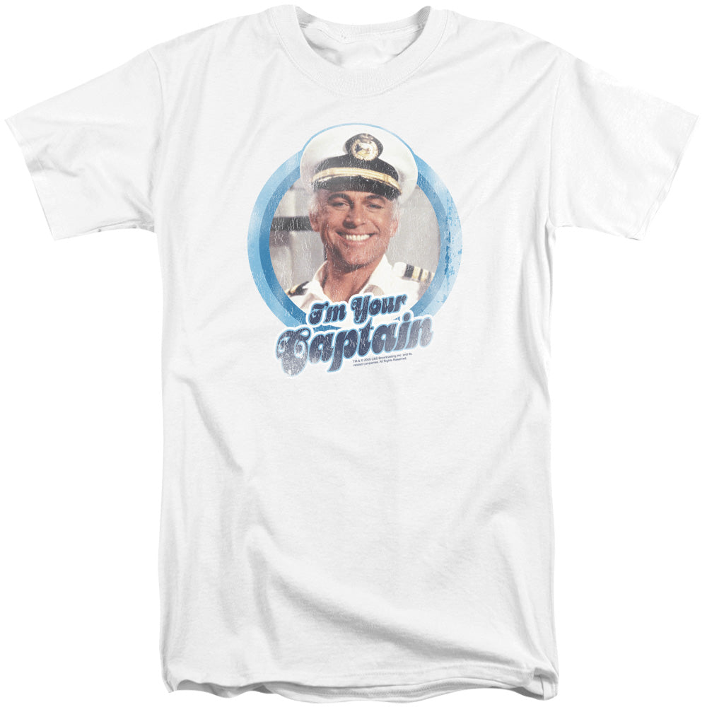 Love Boat/im Your Captain-s/s Adult Tall-white