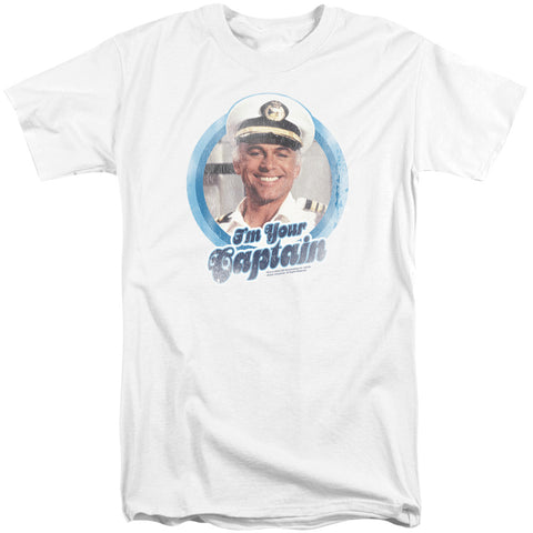 Love Boat/im Your Captain-s/s Adult Tall-white