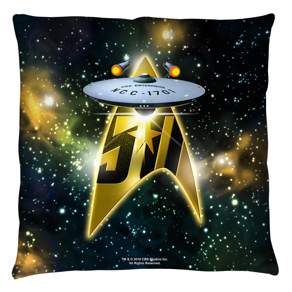 Star Trek/50th Ship - Throw Pillow
