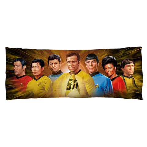 STAR TREK-50TH CREW - MICROFIBER BODY PILLOW - 18x54