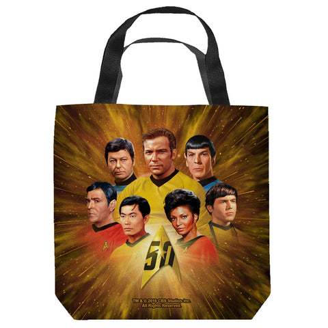 STAR TREK-50TH CREW - TOTE BAG - 16x16