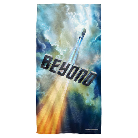 Into The Clouds-cotton Front / Poly Back Beach Towel-white