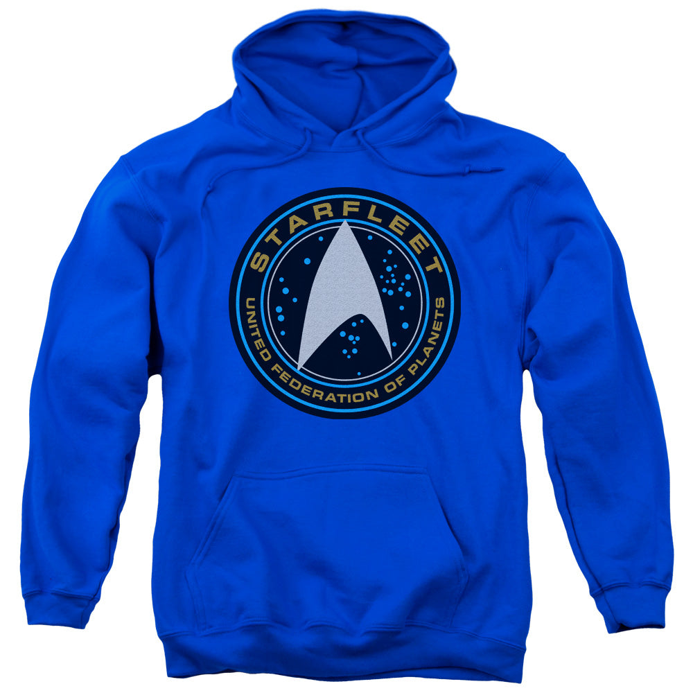 Star Trek Beyond/starfleet Patch-adult Pull-over Hoodie-royal Blue