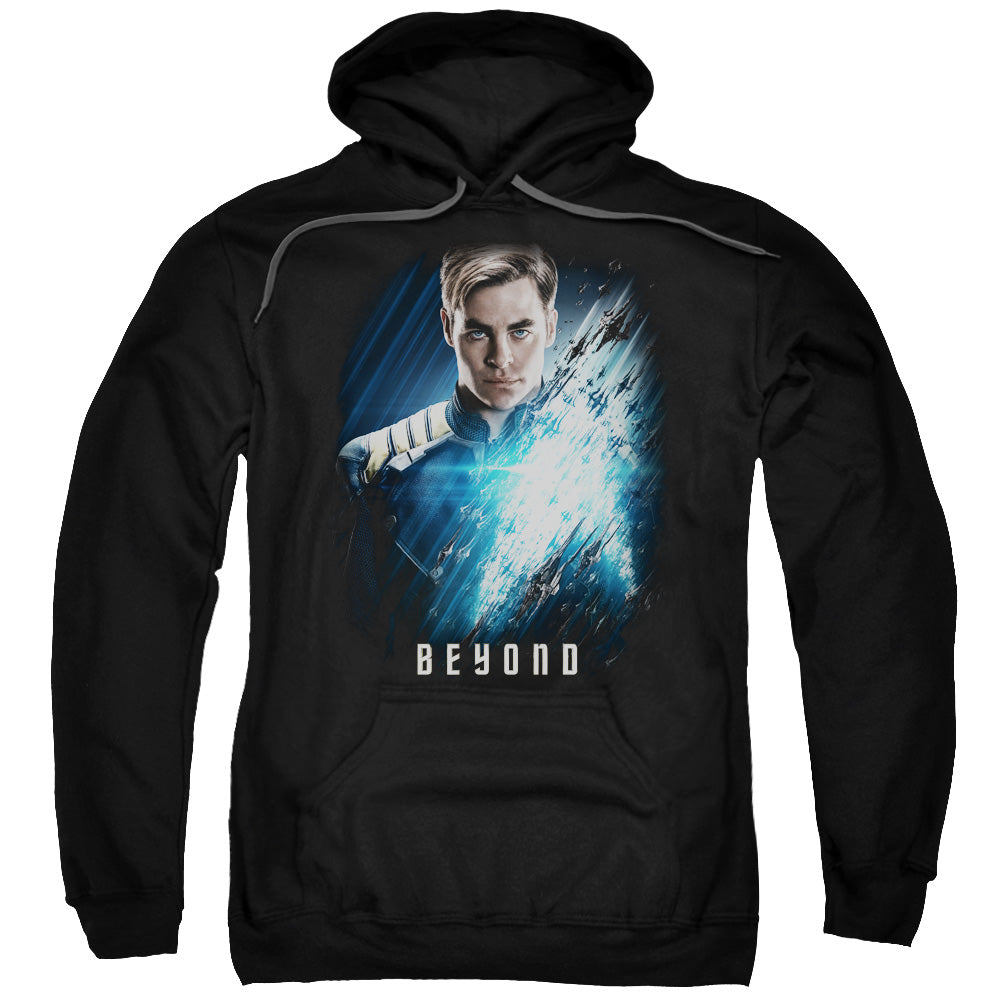 Star Trek Beyond/kirk Poster-adult Pull-over Hoodie-black