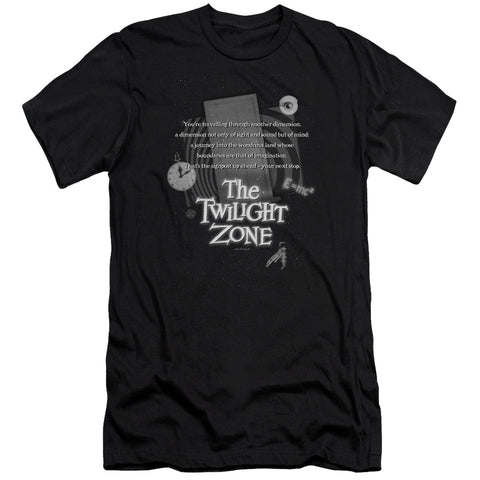 Twilight Zone/monologue-premuim Canvas Adult Slim Fit 30/1-black