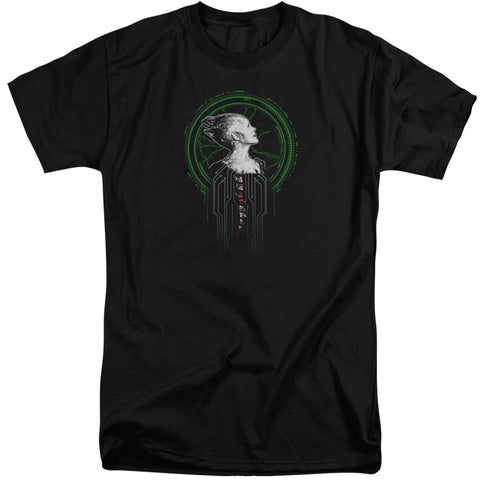 Star Trek/borg Queen-s/s Adult Tall 18/1-black