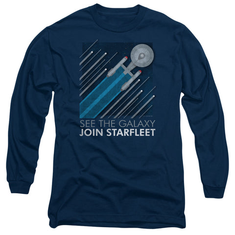 Star Trek/starfleet Recruitment Poster-l/s Adult 18/1-navy
