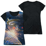Junior Cap Sleeve 100% Poly Black Back