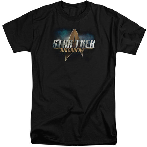 Star Trek Discovery/discovery Logo-s/s Adult Tall 18/1-black