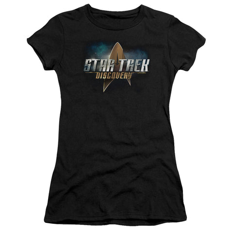 Star Trek Discovery/discovery Logo-s/s Junior Sheer-black