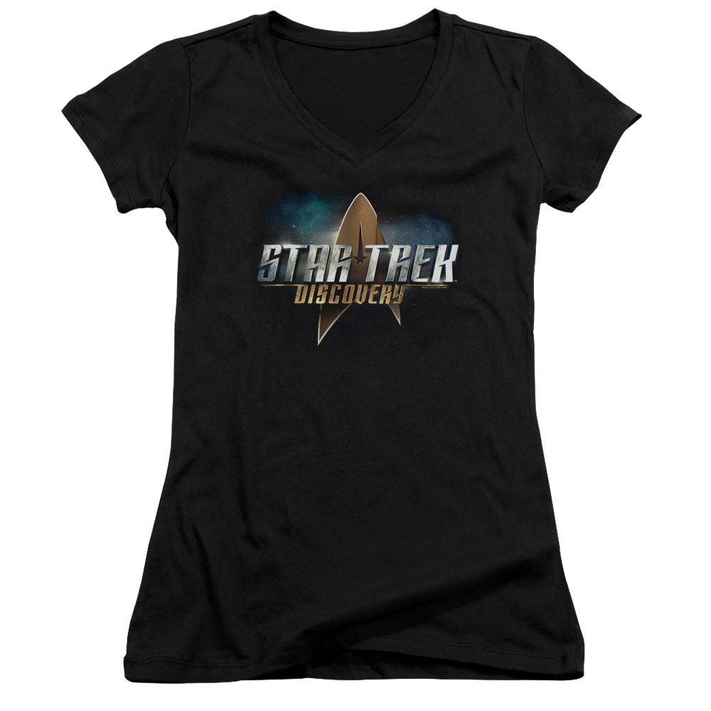 Star Trek Discovery/discovery Logo-junior V-neck-black