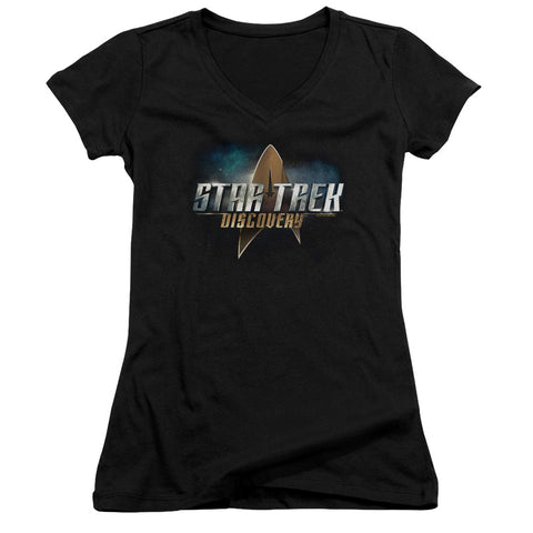 Star Trek Discovery/discovery Logo-junior V-neck-black