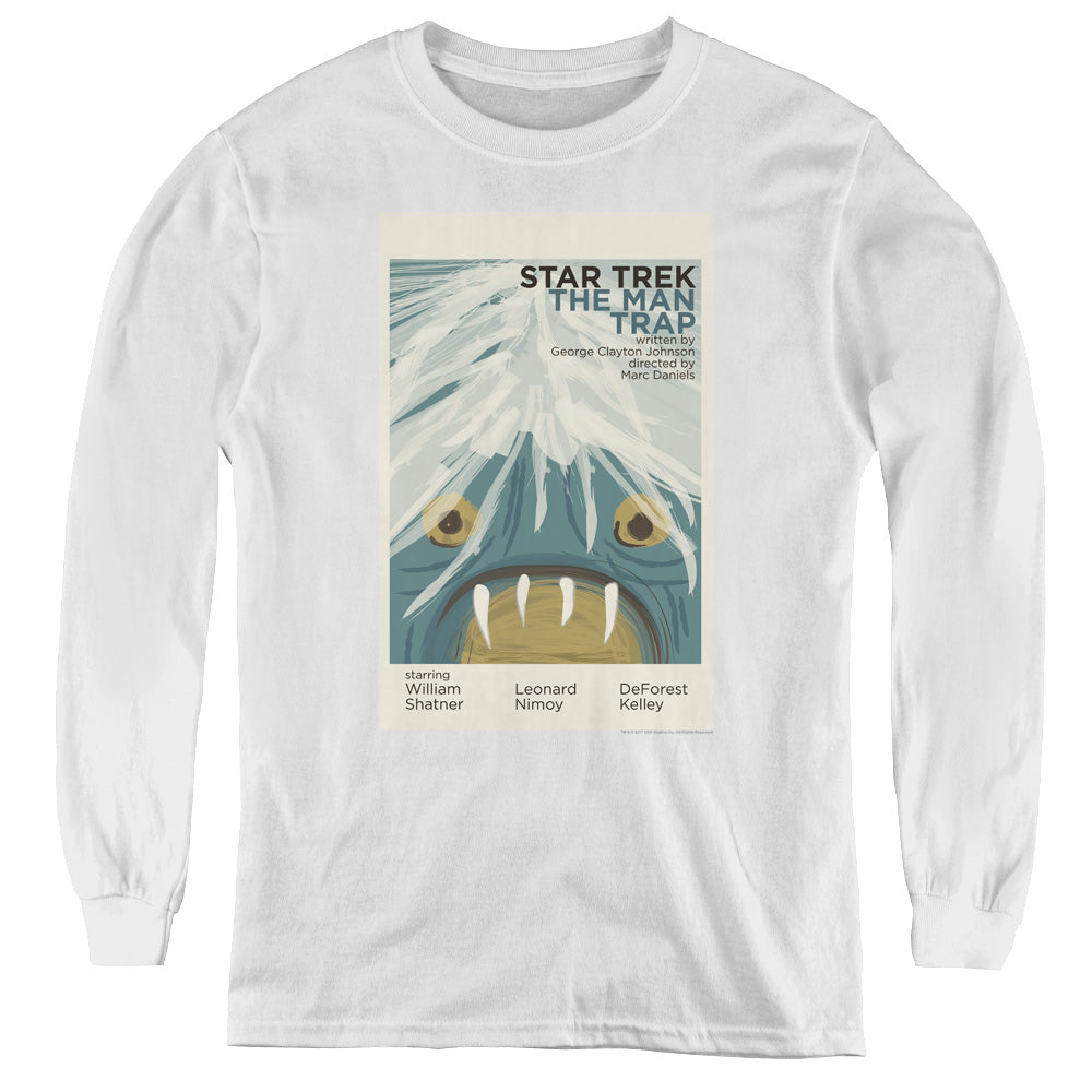 Star Trek/tos Episode 1-youth Long Sleeve Tee-white