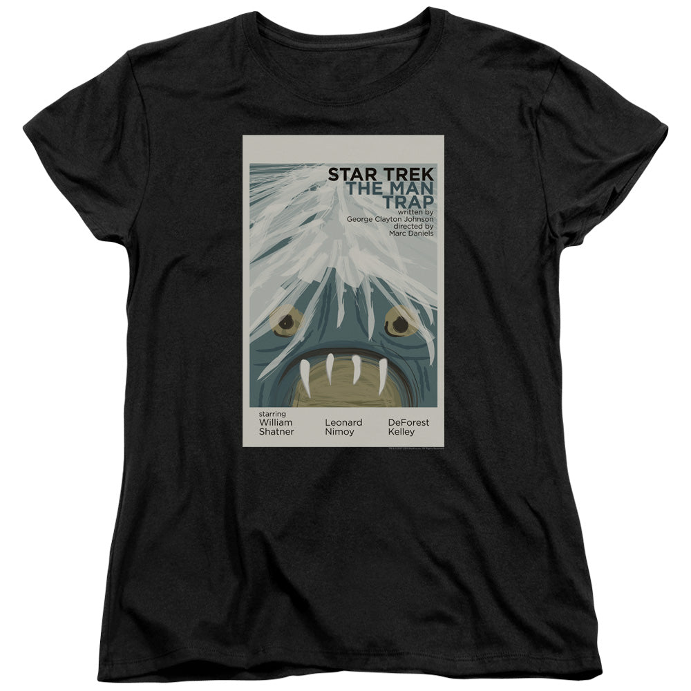 Star Trek/tos Episode 1-s/s Womens Tee-black
