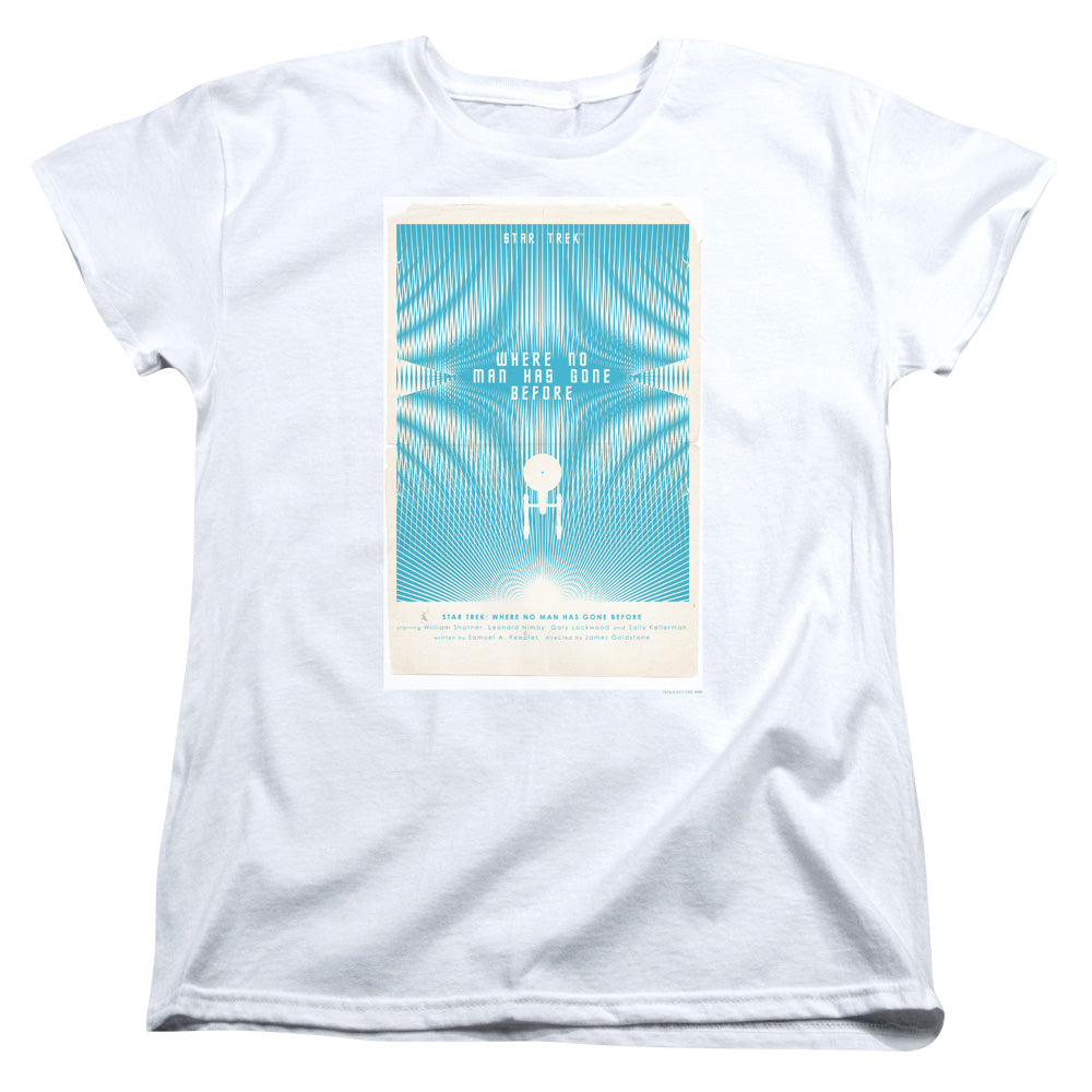 Star Trek/tos Episode 3-s/s Womens Tee-white
