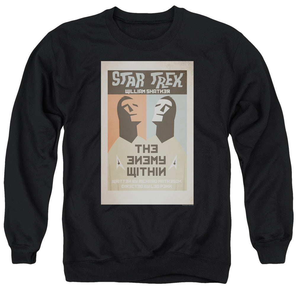 Star Trek/tos Episode 5-adult Crewneck Sweatshirt-black