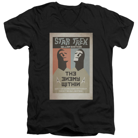 Star Trek/tos Episode 5-s/s Adult V-neck 30/1-black