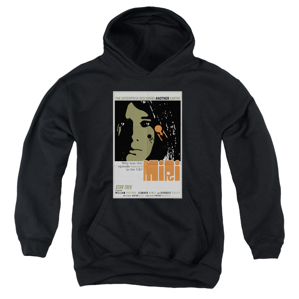 Star Trek/tos Episode 8-youth Pull-over Hoodie-black