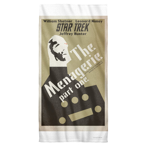 Star Trek/tos Episode 11-cotton Front / Poly Back Beach Towel-white