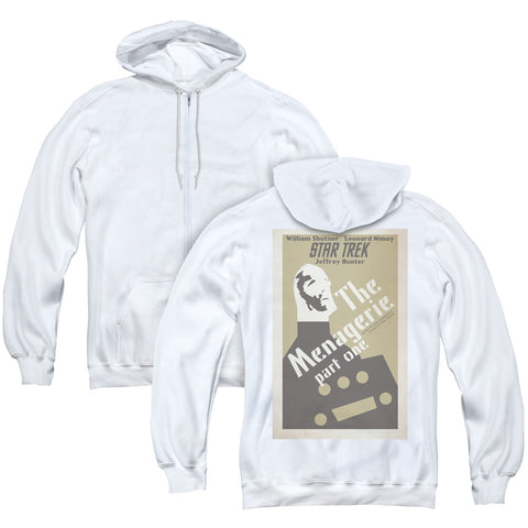 Star Trek/tos Episode 11 (back Print) - Adult Zipper Hoodie-white