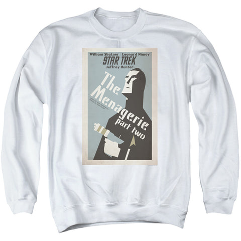 Star Trek/tos Episode 12-adult Crewneck Sweatshirt-white