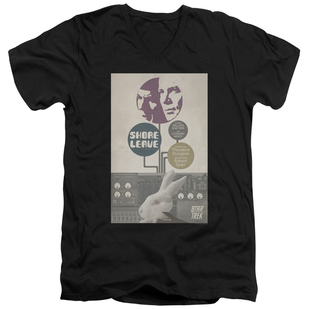 Star Trek/tos Episode 15-s/s Adult V-neck 30/1-black
