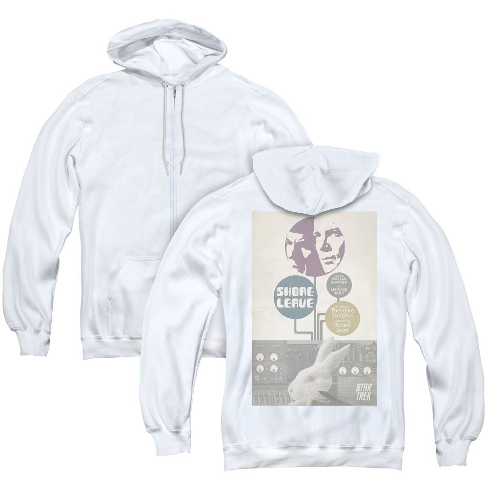 Star Trek/tos Episode 15 (back Print) - Adult Zipper Hoodie-white