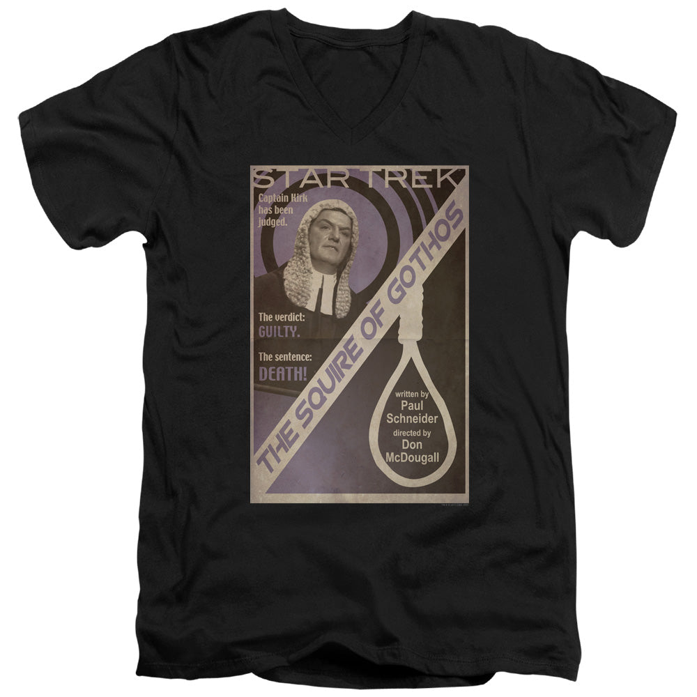 Star Trek/tos Episode 17-s/s Adult V-neck 30/1-black