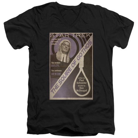 Star Trek/tos Episode 17-s/s Adult V-neck 30/1-black