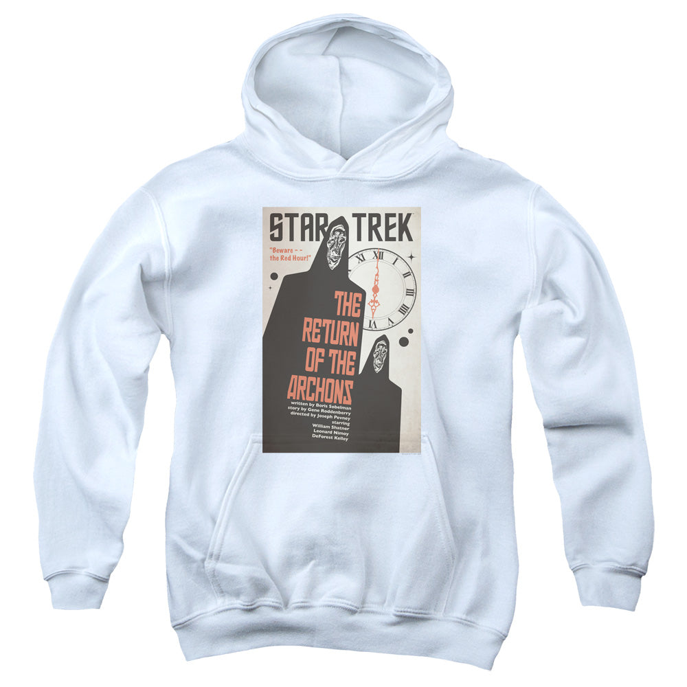 Star Trek/tos Episode 21-youth Pull-over Hoodie-white