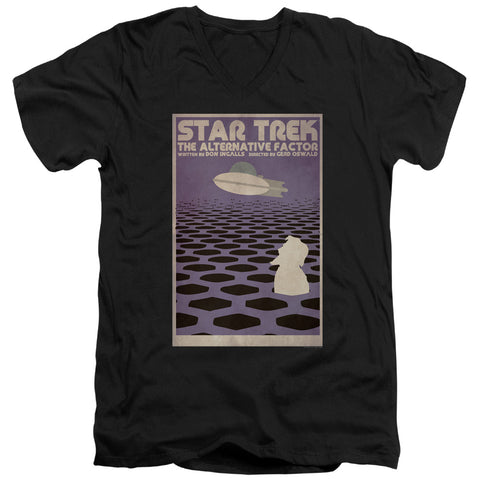 Star Trek/tos Episode 27-s/s Adult V-neck 30/1-black
